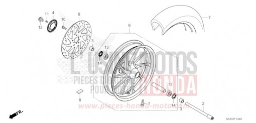 ROUE AVANT CMX500AS de 2025